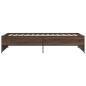 Preview: Bettgestell Braun Eichen-Optik 90x200 cm Holzwerkstoff Metall