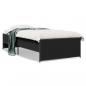 Preview: ARDEBO.de - Bettgestell Schwarz 75x190 cm Holzwerkstoff und Metall