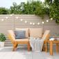 Preview: ARDEBO.de - Gartenbank mit Kissen 2-in-1 Massivholz Akazie