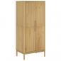 Preview: Kleiderschrank FLORO Wachsbraun 77x53x171 cm Massivholz Kiefer