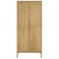 Preview: Kleiderschrank FLORO Wachsbraun 77x53x171 cm Massivholz Kiefer