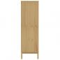 Preview: Kleiderschrank FLORO Wachsbraun 77x53x171 cm Massivholz Kiefer