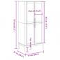 Preview: Kleiderschrank FLORO Wachsbraun 77x53x171 cm Massivholz Kiefer