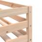 Preview: Etagenbett mit Vorhängen Weiß & Schwarz 90x190 cm Kiefernholz