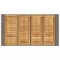 Preview: Gartentisch mit Holzplatte Grau 145x80x110 cm Poly Rattan