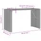 Preview: Gartentisch mit Holzplatte Grau 185x80x110 cm Poly Rattan