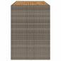 Preview: Gartentisch mit Holzplatte Grau 185x80x110 cm Poly Rattan