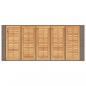 Preview: Gartentisch mit Holzplatte Grau 185x80x110 cm Poly Rattan