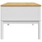 Preview: Couchtisch FLORO Weiß 99x55,5x45 cm Massivholz Kiefer