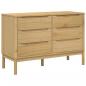 Preview: Kommode FLORO Wachsbraun Massivholz Kiefer