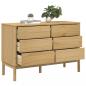Preview: Kommode FLORO Wachsbraun Massivholz Kiefer
