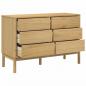 Preview: Kommode FLORO Wachsbraun Massivholz Kiefer