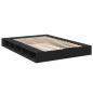 Preview: Bettgestell Schwarz 140x200 cm Holzwerkstoff