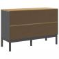 Preview: Kommode FLORO Grau Massivholz Kiefer