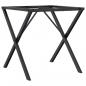 Preview: Esstisch-Gestell in X-Form 70x70x73 cm Gusseisen