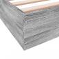Preview: Bettgestell Grau Sonoma 90x190 cm Holzwerkstoff