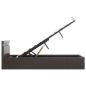 Preview: Bett mit Bettkasten Hydraulisch LED Grau Kunstleder 140x200 cm 