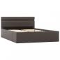 Preview: Bett mit Bettkasten Hydraulisch LED Grau Kunstleder 140x200 cm 