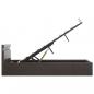 Preview: Bett mit Bettkasten Hydraulisch LED Grau Kunstleder 140x200 cm 