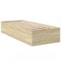 Preview: Bettgestell Sonoma-Eiche 75x190 cm Holzwerkstoff