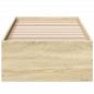 Preview: Bettgestell Sonoma-Eiche 75x190 cm Holzwerkstoff