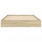 Preview: Bettgestell Sonoma-Eiche 90x190 cm Holzwerkstoff