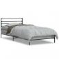 Preview: Bettgestell Grau Sonoma 100x200 cm Holzwerkstoff und Metall