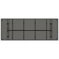 Preview: Gartentisch mit Glasplatte Schwarz 240x90x75 cm Poly Rattan