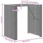 Preview: Gartentisch mit Holzplatte Grau 105x80x110 cm Poly Rattan