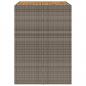 Preview: Gartentisch mit Holzplatte Grau 105x80x110 cm Poly Rattan