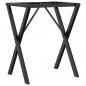 Preview: Esstisch-Gestell in X-Form 60x40x73 cm Gusseisen