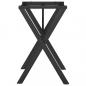 Preview: Esstisch-Gestell in X-Form 60x40x73 cm Gusseisen
