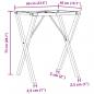 Preview: Esstisch-Gestell in X-Form 60x40x73 cm Gusseisen