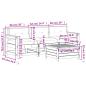 Preview: 4-tlg. Garten-Lounge-Set mit Kissen Massivholz Kiefer