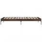 Preview: Bettgestell Braun Eichen-Optik 100x200 cm Holzwerkstoff Metall