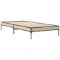 Preview: Bettgestell Sonoma-Eiche 90x200 cm Holzwerkstoff und Metall
