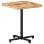 Preview: ARDEBO.de - Bistrotisch Quadratisch 60x60x75 cm Raues Mangoholz 