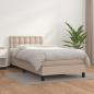 Preview: ARDEBO.de - Boxspringbett mit Matratze Cappuccino-Braun 90x190cm Kunstleder