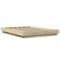 Preview: Bettgestell Sonoma-Eiche 120x200 cm Holzwerkstoff