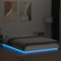 Preview: Bettgestell mit LED Weiß 140x190 cm Holzwerkstoff