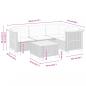 Preview: 5-tlg. Garten-Sofagarnitur mit Kissen Grau Poly Rattan