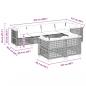 Preview: 7-tlg. Garten-Sofagarnitur mit Kissen Schwarz Poly Rattan