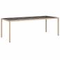 Preview: 11-tlg. Garten-Essgruppe mit Kissen Beige Poly Rattan und Glas