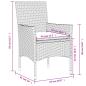 Preview: 11-tlg. Garten-Essgruppe mit Kissen Beige Poly Rattan und Glas