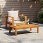 Preview: Gartensessel mit Kissen Massivholz Akazie