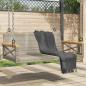 Preview: ARDEBO.de - Hängebank Grau 109x62x40 cm Poly Rattan