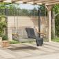 Preview: Hängebank Grau 109x62x40 cm Poly Rattan