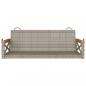 Preview: Hängebank Grau 109x62x40 cm Poly Rattan