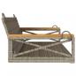 Preview: Hängebank Grau 109x62x40 cm Poly Rattan