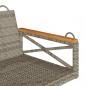 Preview: Hängebank Grau 109x62x40 cm Poly Rattan